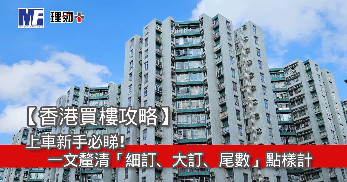 【香港買樓攻略】上車新手必睇！一文釐清「細訂、大訂、尾數」點樣計