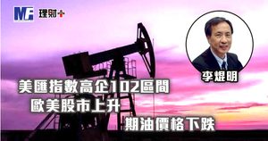 美匯指數高企102區間,歐美股市上升,期油價格下跌